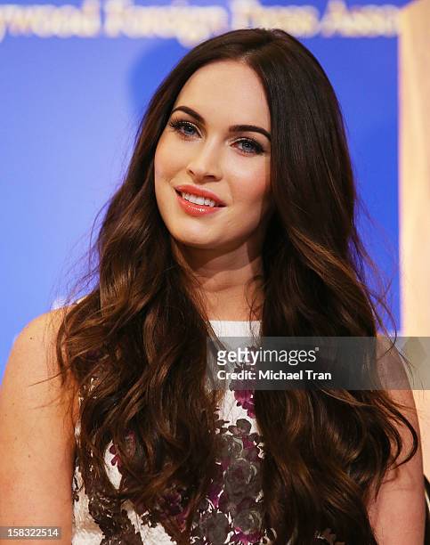 Megan Fox attends the 70th Annual Golden Globe Awards nominations announcement held at The Beverly Hilton on December 13, 2012 in Los Angeles,...