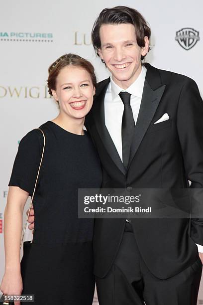 Paula Beer and Sabin Tambrea attend Ludwig II - Germany Photocall at HVB Forum on December 13, 2012 in Munich, Germany.