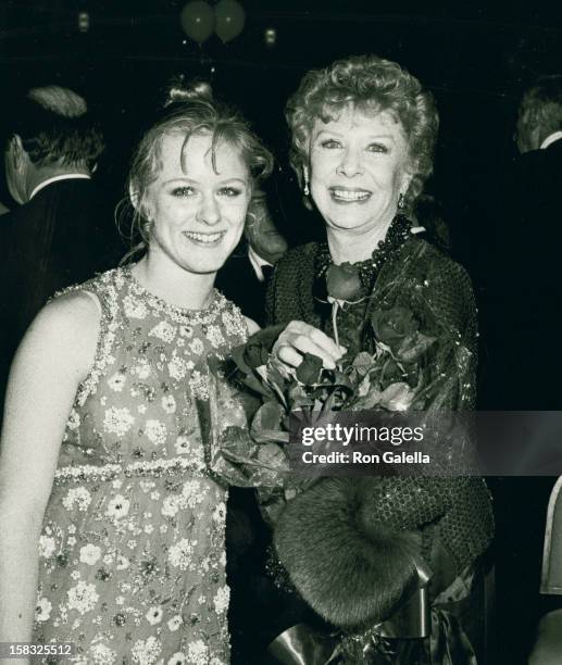 Actress Gwen Verdon and daughter Nicole Fosse attend New York Telephone's A Gala Musical Tribute to Gwen Verdon and Cy Coleman Dinner and Stage...