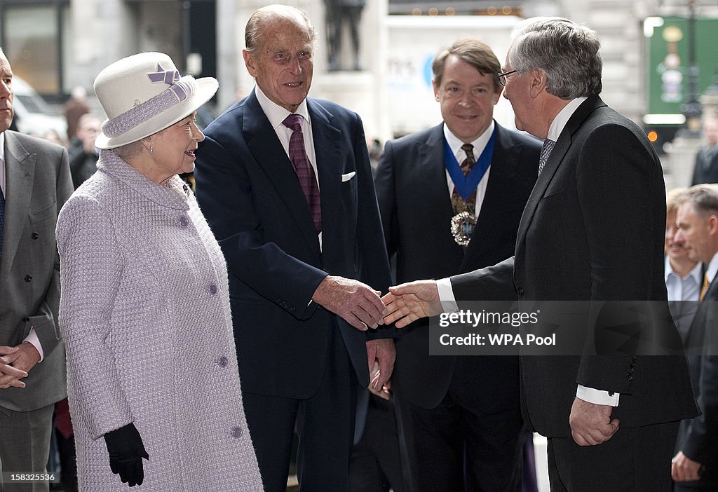 Queen Elizabeth II And The Duke Of Edinburgh Visit The Bank Of England