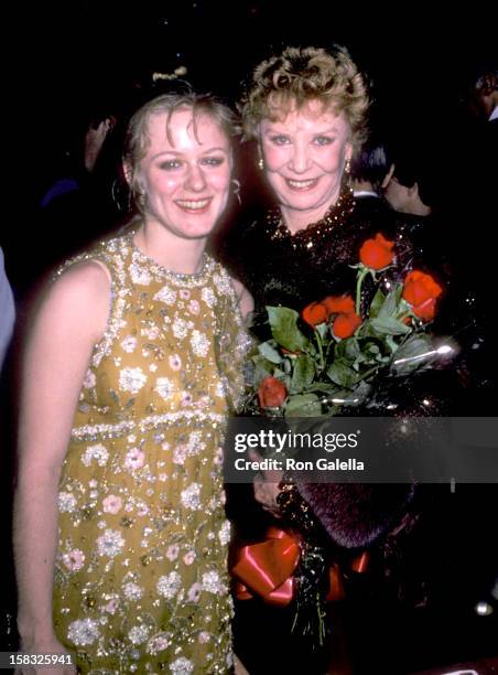 Actress Gwen Verdon and daughter Nicole Fosse attend the New York Telephone's "A Gala Musical Tribute to Gwen Verdon and Cy Coleman" Dinner and Stage...