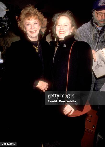 Actress Gwen Verdon and daughter Nicole Fosse attend the "Jake's Women" Opening Night Performance on March 24, 1992 at Neil Simon Theatre in New York...