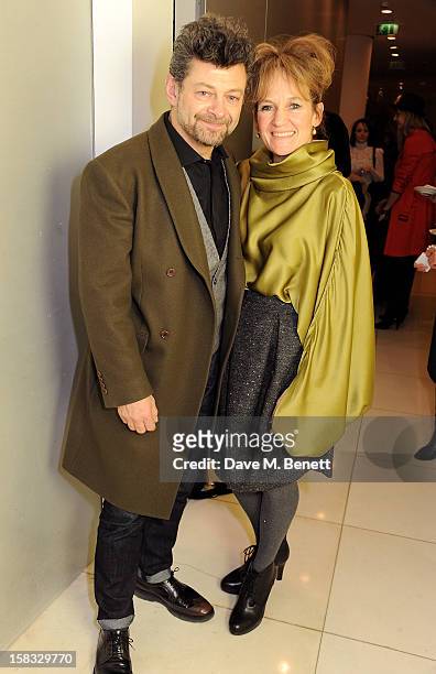 Andy Serkis and Lorraine Ashbourne attend the English National Ballet Christmas Party at St Martins Lane Hotel on December 13, 2012 in London,...