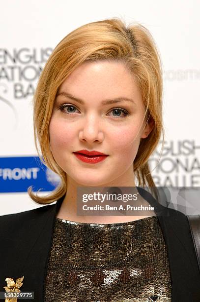 Holliday Grainger attends the English National Ballets Christmas Party at St Martins Lane Hotel on December 13, 2012 in London, England.