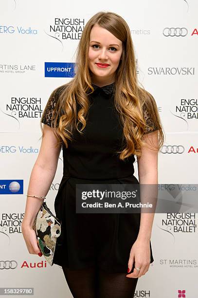 Cara Theobold attends the English National Ballets Christmas Party at St Martins Lane Hotel on December 13, 2012 in London, England.