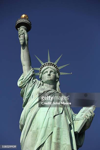 The Statue of Liberty which, remains closed to the public six weeks after Hurricane Sandy on December 13, 2012 in New York City. The storm caused...