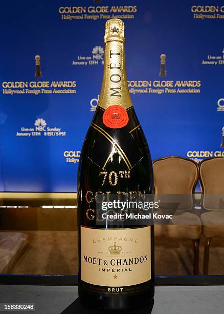 General view of atmosphere at the 70th Annual Golden Globe Nominations with Moet & Chandon at the The Beverly Hilton on December 13, 2012 in Los...