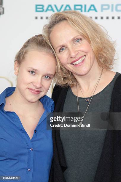 Juliane Koehler and daughter Fanny attends Ludwig II - Germany Premiere at Mathaeser Filmpalast on December 13, 2012 in Munich, Germany.