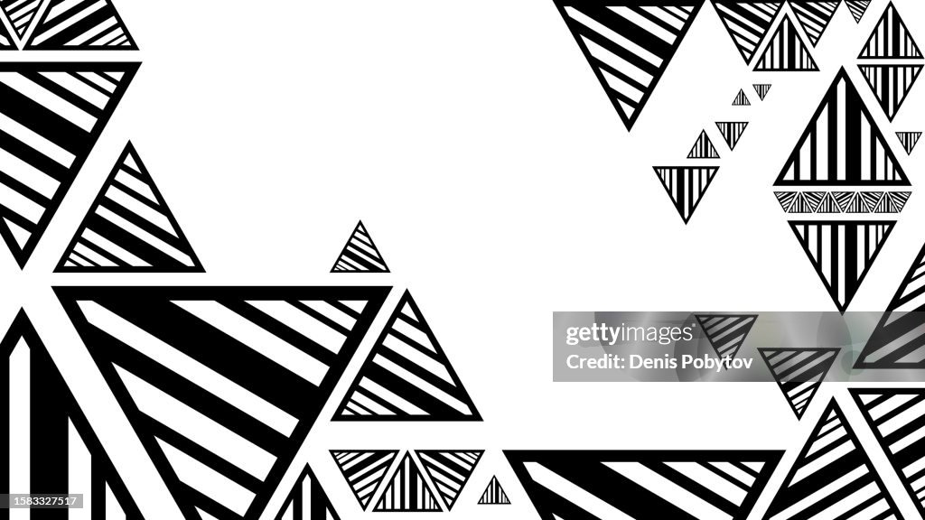 Triangles Composition Transparent Texture Geometric Composition Of Striped Triangles High-Res Vector ...