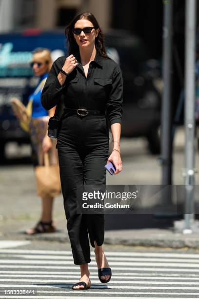 Karlie Kloss is seen in SoHo on July 31, 2023 in New York City.