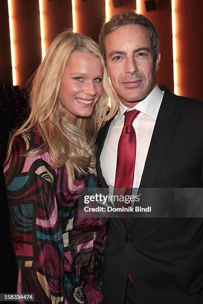 Gedeon Burkhard and Annika Bohrmann attend Ludwig II - Germany Premiere at Mathaeser Filmpalast on December 13, 2012 in Munich, Germany.