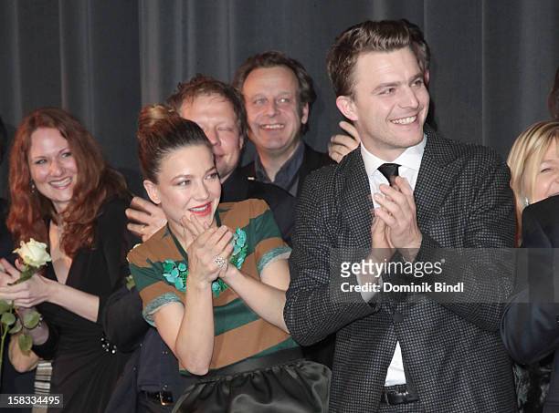 Hannah Herzsprung and Friedrich Muecke attends Ludwig II - Germany Premiere at Mathaeser Filmpalast on December 13, 2012 in Munich, Germany.