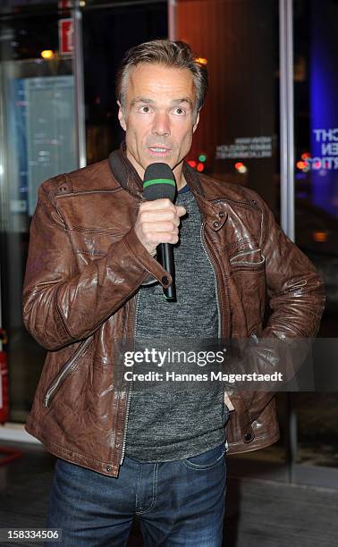 Actor Hannes Jaenicke attends the BMW Adventskalender opening at the BMW Pavillion on December 13, 2012 in Munich, Germany.