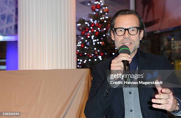 Of Marc O' Polo Andreas Baumgaertner attends the BMW Adventskalender opening with Hannes Jaenicke at the BMW Pavillion on December 13, 2012 in...