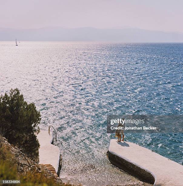 Princess Marie-Chantal and Prince Pavlos of Greece are photographed for Vanity Fair Magazine on August 24, 2007 in Porto Heli, Greece. PUBLISHED IN...