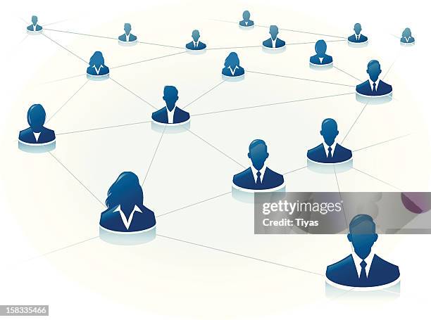 business network - org chart stock illustrations