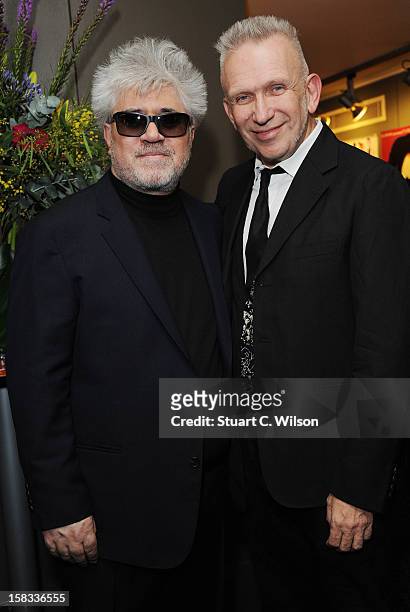 Pedro Almodovar and Jean-Paul Gaultier attend as The Academy of Motion Picture Arts and Sciences honours director Pedro Almodovar at Curzon Soho on...