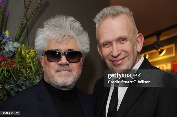 Pedro Almodovar and Jean-Paul Gaultier attend as The Academy of Motion Picture Arts and Sciences honours director Pedro Almodovar at Curzon Soho on...