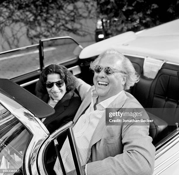 Editor of Vanity Fair Graydon Carter and writer Fran Lebowitz are photographed for Vanity Fair Magazine on February 22, 2009 in Los Angeles,...