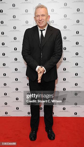 Jean-Paul Gaultier attends as The Academy of Motion Picture Arts and Sciences honours director Pedro Almodovar at Curzon Soho on December 13, 2012 in...