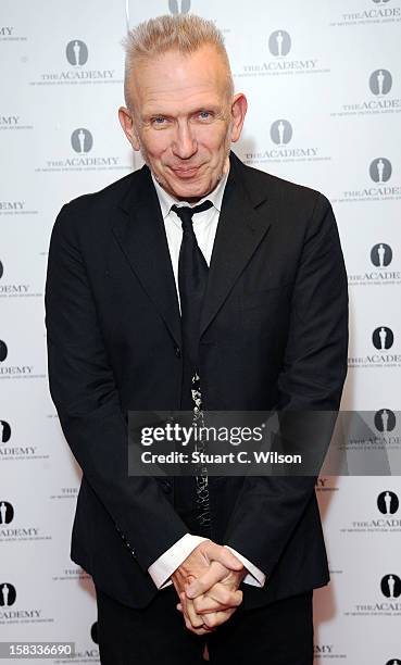 Jean-Paul Gaultier attends as The Academy of Motion Picture Arts and Sciences honours director Pedro Almodovar at Curzon Soho on December 13, 2012 in...