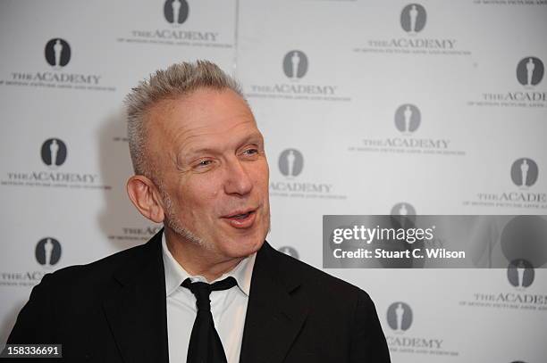 Jean-Paul Gaultier attends as The Academy of Motion Picture Arts and Sciences honours director Pedro Almodovar at Curzon Soho on December 13, 2012 in...