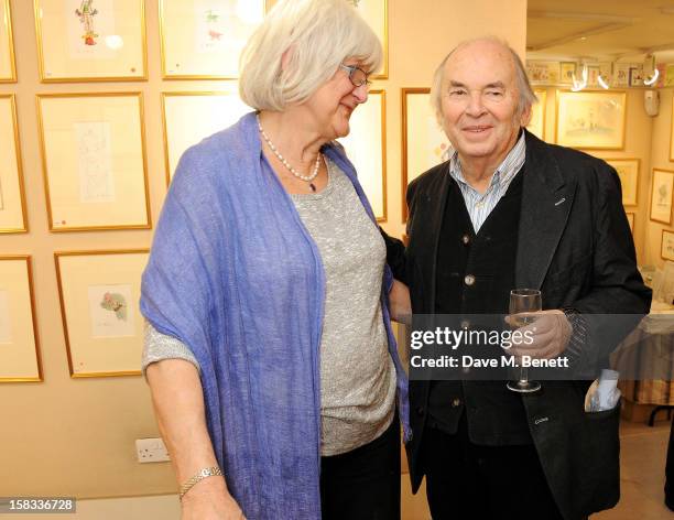 Quentin Blake attends his 80th Birthday celebration at the Chris Beetles Gallery, now showing an exhibition of his work titled 'Octoquentinicious','...