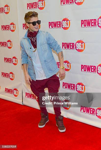 Justin Bieber attends Power 96.1's Jingle Ball 2012 at Phillips Arena on December 12, 2012 in Atlanta, Georgia.