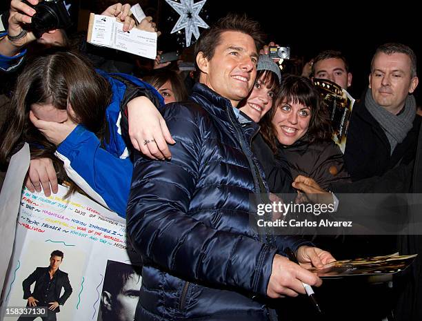 Actor Tom Cruise attends the "Jack Reacher" premiere at the Callao cinema on December 13, 2012 in Madrid, Spain.