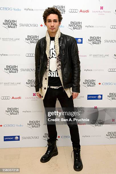 Robert Sheehan attends the English National Ballets Christmas Party at St Martins Lane Hotel on December 13, 2012 in London, England.