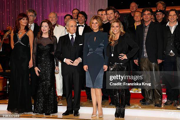 Andrea Berg, Vicky Leandros, Jose Carreras, Kim Fisher and Anastacia of the 18th Annual Jose Carreras Gala on December 13, 2012 in Leipzig, Germany.