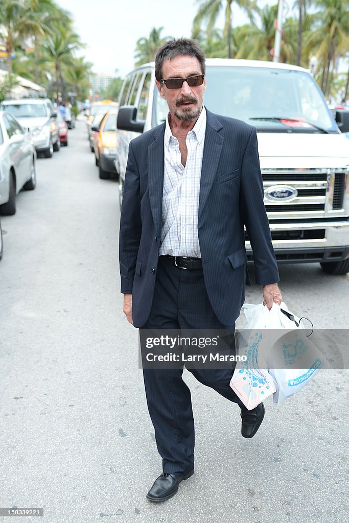 Belize Fugitive John McAfee Lands In Miami And Visits South Beach