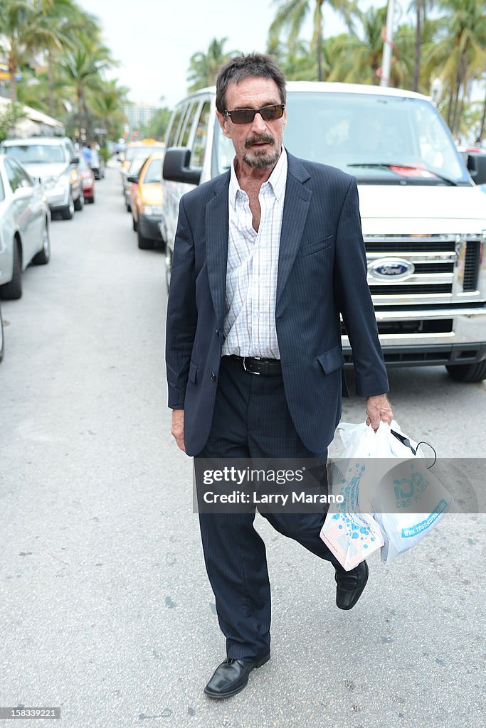 Belize Fugitive John McAfee Lands In Miami And Visits South Beach