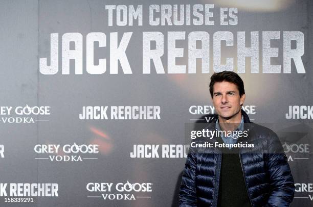 Tom Cruise attends the premiere of 'Jack Reacher' at Callao Cinema on December 13, 2012 in Madrid, Spain.