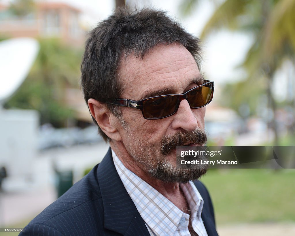 Belize Fugitive John McAfee Lands In Miami And Visits South Beach
