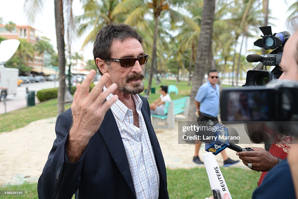 Belize Fugitive John McAfee Lands In Miami And Visits South Beach