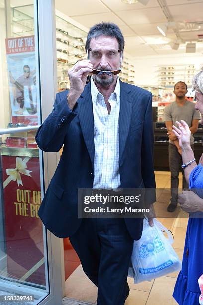 John McAfee is sighted in South Beach on December 13, 2012 in Miami Beach, Florida.