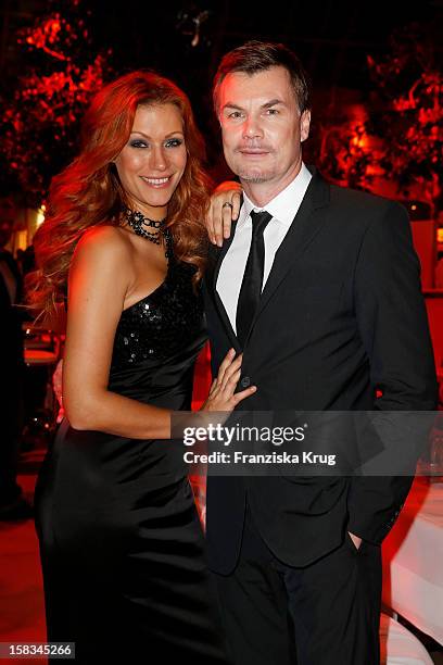 Yasmina Filali and her husband Thomas Helmer attend the 18th Annual Jose Carreras Gala on December 13, 2012 in Leipzig, Germany.