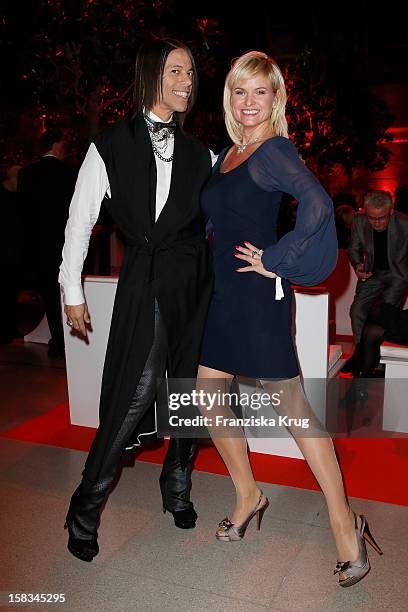 Jorge Gonzalez and Carola Ferstl attend the 18th Annual Jose Carreras Gala on December 13, 2012 in Leipzig, Germany.