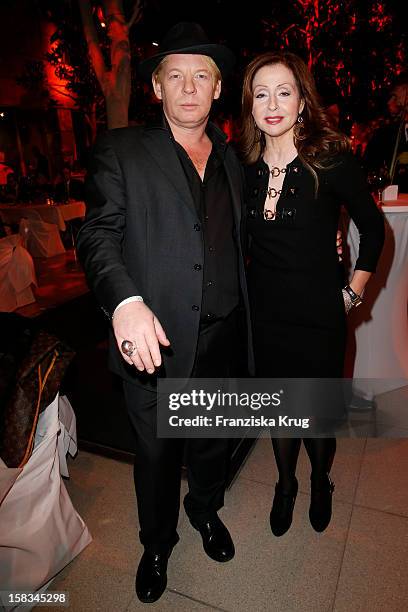 Ben Becker and Vicky Leandros attend the 18th Annual Jose Carreras Gala on December 13, 2012 in Leipzig, Germany.