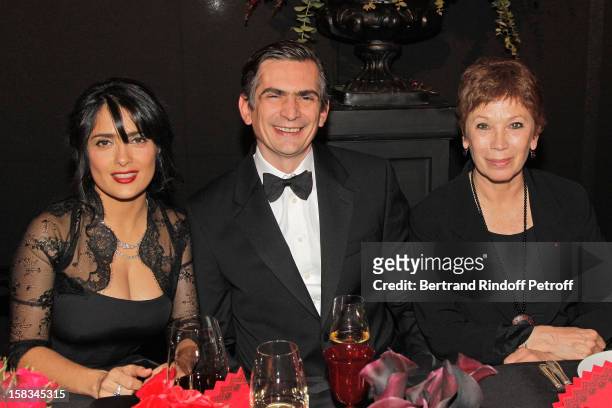 Arop Gala Event President actress Salma Hayek, Mexico's Ambassador to the OECD Agustin Garcia Lopez, and director of dance at the Paris Opera,...