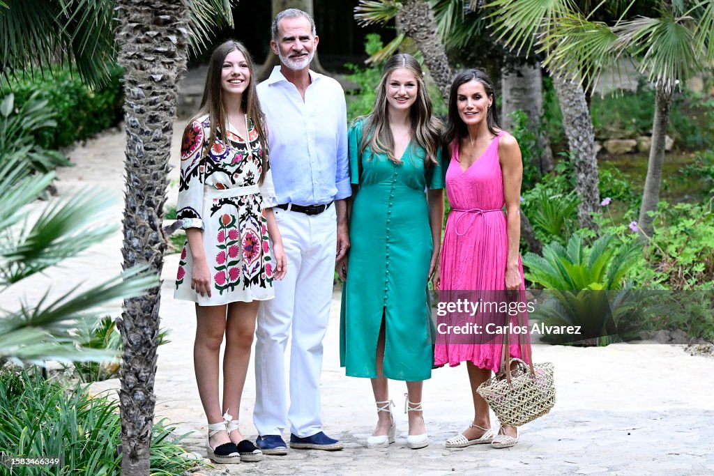 Spanish Royals Visit The Alfabia Gardens In Soller