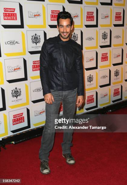 Aaron Diaz arrives at People en Espanol celebrates The Stars of the Year at SLS South Beach on December 13, 2012 in Miami, Florida.