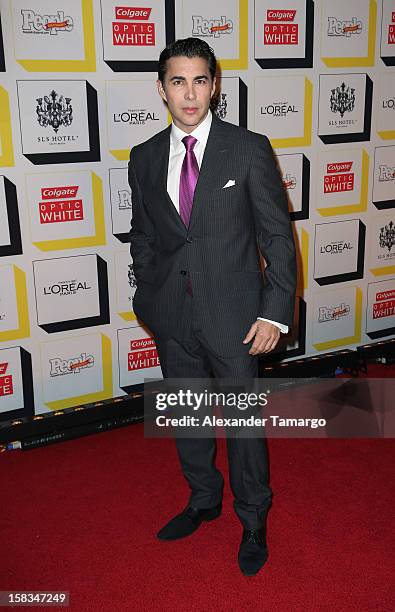 Nicolas Felizola arrives at People en Espanol celebrates The Stars of the Year at SLS South Beach on December 13, 2012 in Miami, Florida.