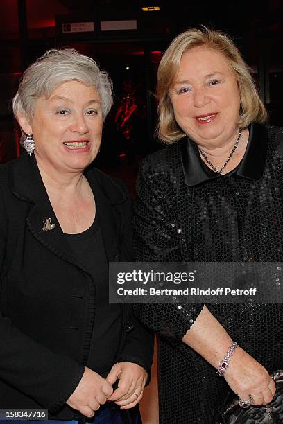 Lady Suzanne Ricketts and Maryvonne Pinault aka. Madame Francois Pinault, attend the Arop Gala event for Carmen new production launch at Opera...