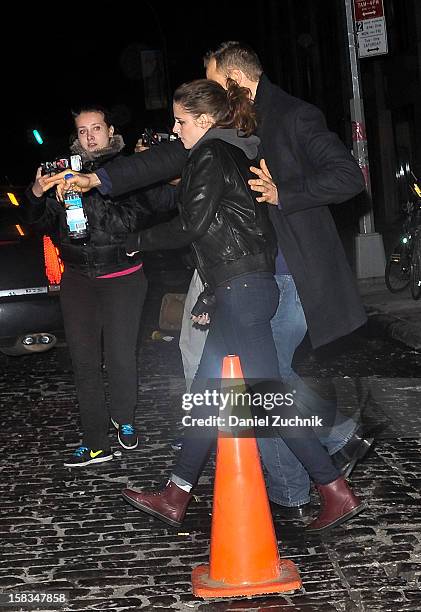 Actress Kristen Stewart seen leaving Abe & Arthur's on December 13, 2012 in New York City.