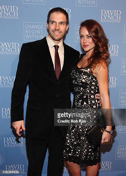 Baseball star Barry Zito and wife Amber Zito attend "An Intimate Night of Jazz" hosted by The David Lynch Foundation at Frederick P. Rose Hall, Jazz...