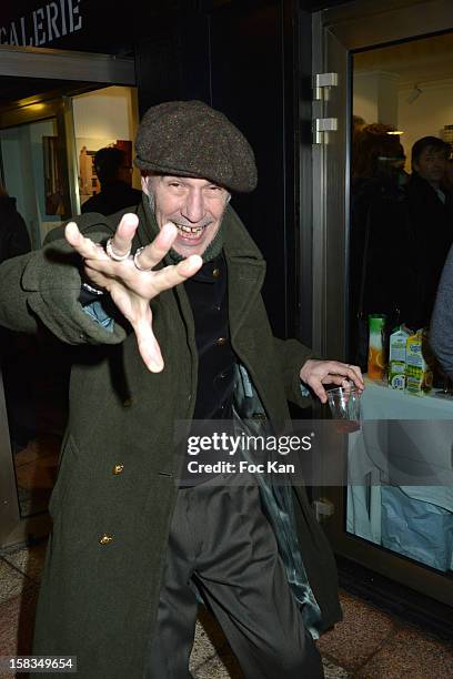 Cartoonist Denis Sire attends the 'Amerique: Instantanes' - Laurent Hubert Painting Exhibition Preview at Galerie Myriane on December 13, 2012 in...