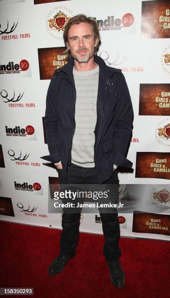 Sam Trammell attends the Los Angeles Screening "Guns, Girls & Gambling" held at the Laemlle NoHo 7 on December 13, 2012 in North Hollywood,...