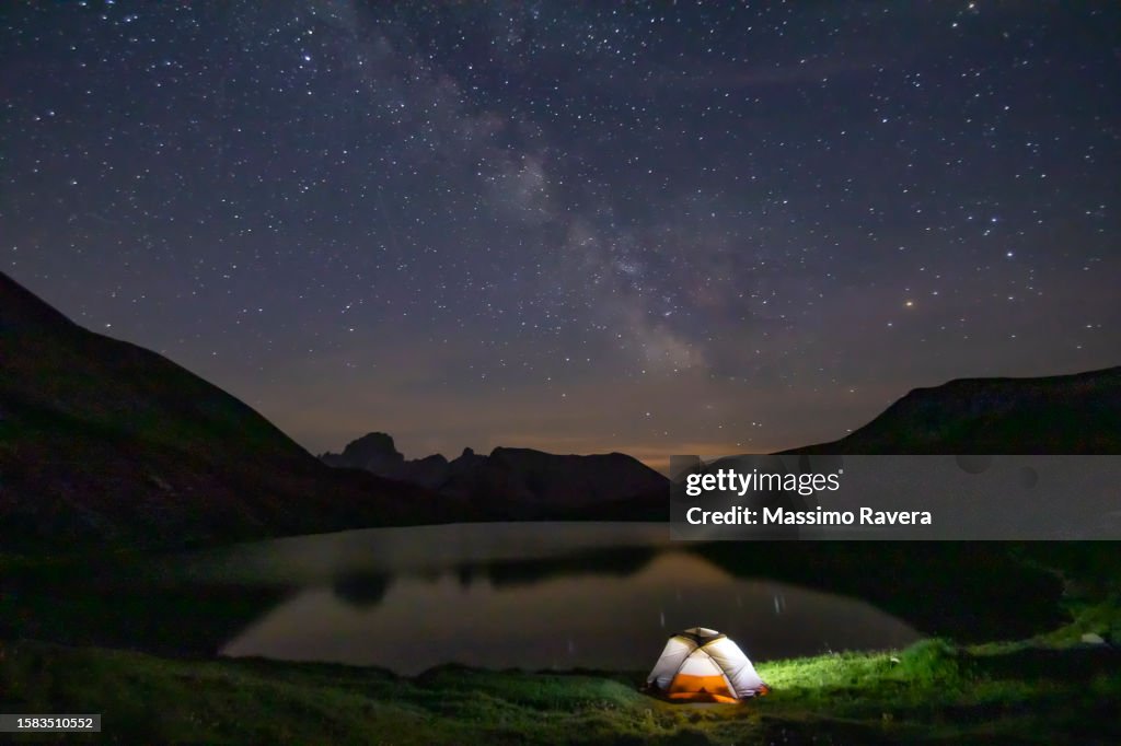 Camping under the Milky Way.